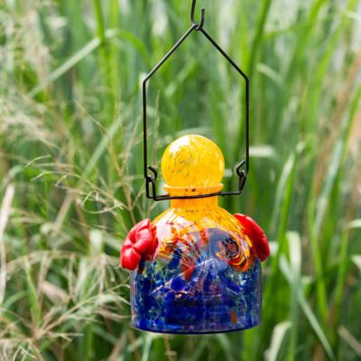 Echo Valley LunaLite Bell Hummingbird Feeder, Orange/Blue