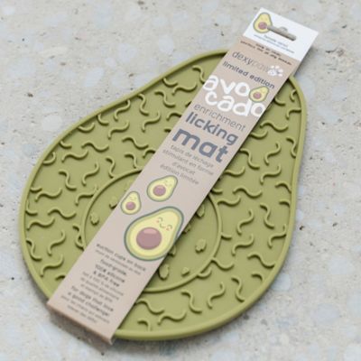 Image showing  Enrichment Lick Mat Avocado - Grooved Dog Feeding Pad