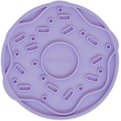 Dexypaws Enrichment Lick Mat Grooved Silicone Dog Feeding Dish, G0871789002031