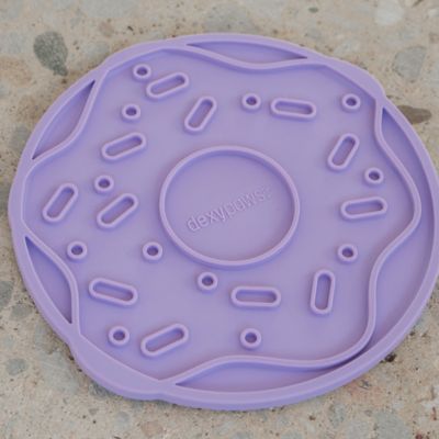 Image showing  Enrichment Lick Mat Grooved Silicone Dog Feeding Dish, G0871789002031