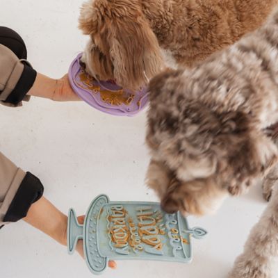 Image showing  Enrichment Lick Mat Grooved Silicone Dog Feeding Dish, G0871789002062