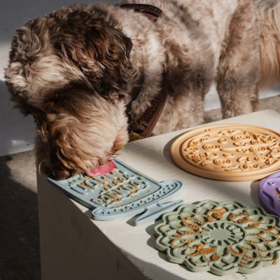 Image showing  Enrichment Lick Mat Grooved Silicone Dog Feeding Dish, G0871789002062