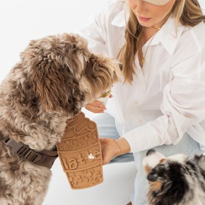 Image showing  Enrichment Lick Mat Grooved Silicone Dog Feeding Dish, G0871789001836