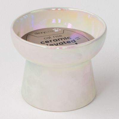 Image showing Dexypaws Elevated Ceramic Bowl For Cats 7 oz. Capacity