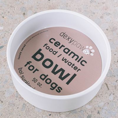 Image showing  Ceramic Dog Bowl 50 oz. - Stylish & Functional Pet Feeding Dish
