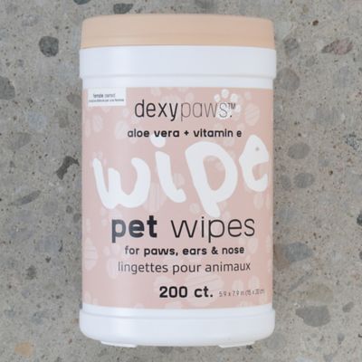 Image showing 5 th Dexypaws Pet Cleansing Wipes Canister - 200 ct. - Gentle Wet Wipes For Cats & Dogs