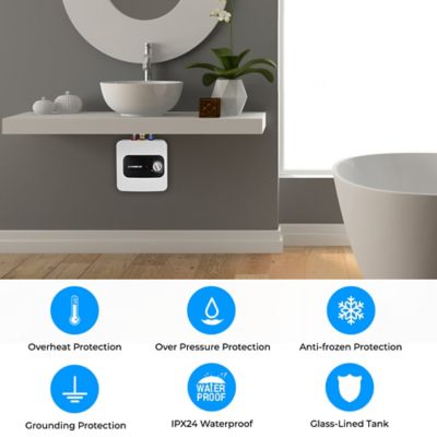 Image showing  1.3 Gallon Mini Tank Electric Water Heater 1.44kW 120V