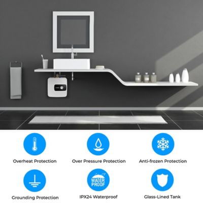 Image showing  4.0 Gallon Mini Tank Electric Water Heater 1.44kW 120V