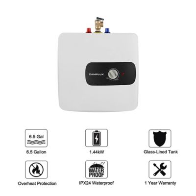 Image showing  6.5 Gallon Mini Tank Electric Water Heater 1.44kW 120V