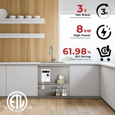 Image showing  8 kW 240 V Tankless Electric Water Heater
