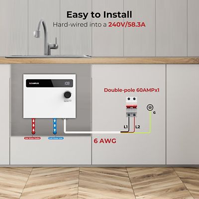Image showing  14 kW 240 V Tankless Electric Water Heater