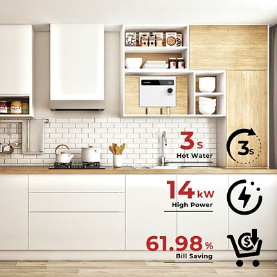 Image showing  14 kW 240 V Tankless Electric Water Heater