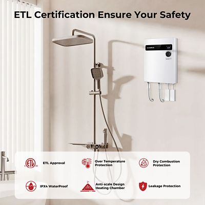 Image showing  24 kW 240 V Tankless Electric Water Heater