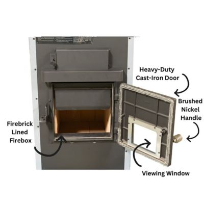 Image showing  180,000 BTU Comfort Glow Wood Furnace With Blower Limit Switch