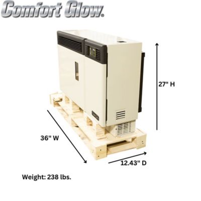 Image showing 9 th Comfort Glow 1000 sq. ft. Wall-Mount Pellet Stove, 28 lb. Hopper Size, WMPS7000
