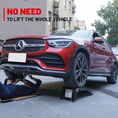 Image showing 5 th Rockland 4 Ton, 8000 lb., Solid Steel Car Ramp Set