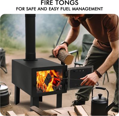 Image showing  400 sq. ft. Outdoor Portable Wood Stove, 2A-OH129