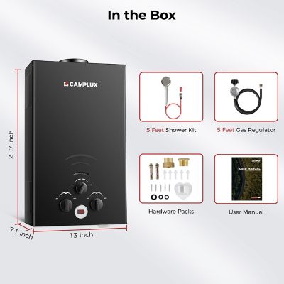 Image showing  2.64 GPM Outdoor Portable Propane Tankless Water Heater 68,000 BTU