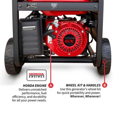 Image showing  4000 Watt Honda Powered Generator Super Quiet Portable Gas Power Professional Use