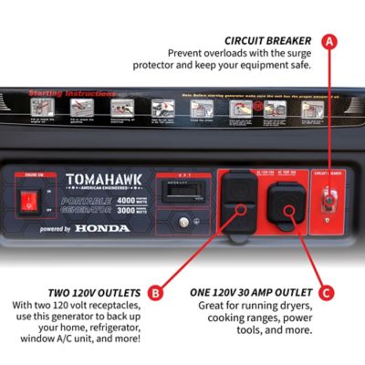 Image showing  4000 Watt Honda Powered Generator Super Quiet Portable Gas Power Professional Use