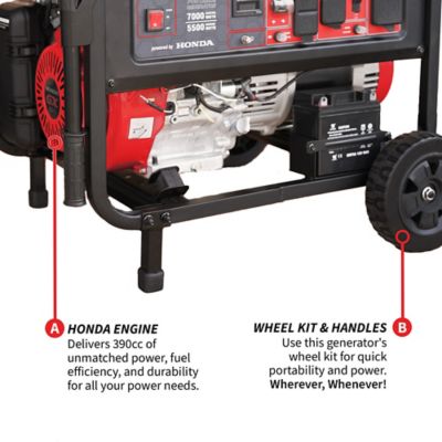 Image showing 5 th Tomahawk Power 7000 Watt Honda Powered Generator Super Quiet Portable Gas Power Professional Use