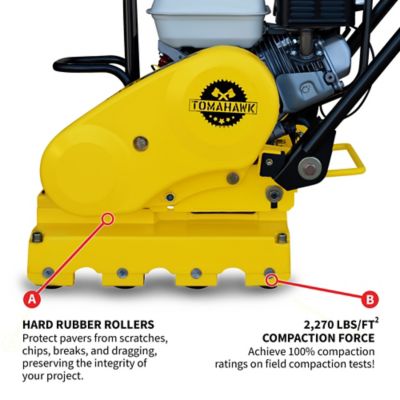 Image showing  5.5 HP Honda Paver Roller Compactor 17 x 12 for Pavers, Bricks, Stone, Sand Compaction