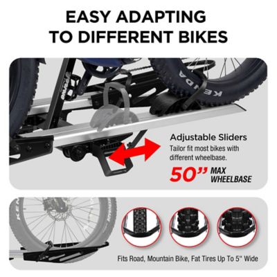 Image showing 7 th Young Electric 200 lb. Hitch Mount Bike Rack, fits Cars, SUVs, RVs, Trailers with 2 in. Receiver