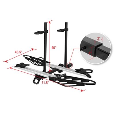 Image showing 8 th Young Electric 200 lb. Hitch Mount Bike Rack, fits Cars, SUVs, RVs, Trailers with 2 in. Receiver