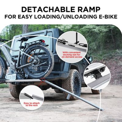 Image showing  100 lb. Hitch Mount Single Bike Rack with Ramp