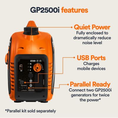 Image showing  2,500-Watt Gasoline Powered 8251 GP2500i Portable Inverter Generator