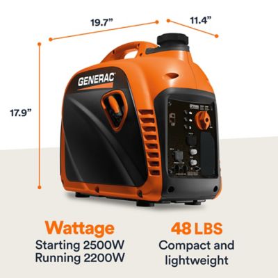 Image showing 5 th Generac 2,500-Watt Gasoline Powered 8251 GP2500i Portable Inverter Generator