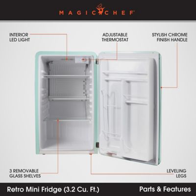 Image showing  3.2 cu. ft. Retro Mini Refrigerator without Freezer