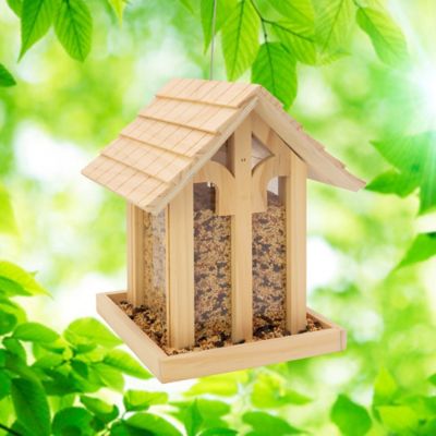 Image showing  Wood Chalet Birdfeeder