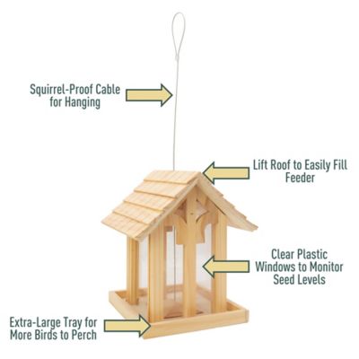 Image showing  Wood Chalet Birdfeeder