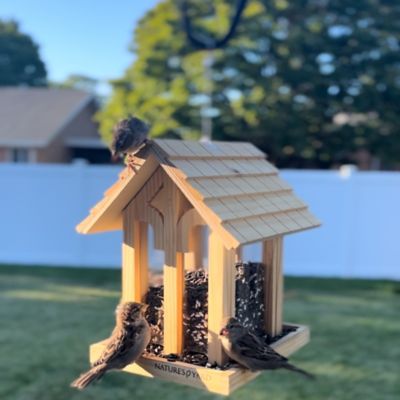 Image showing 6 th North States Wood Chalet Birdfeeder