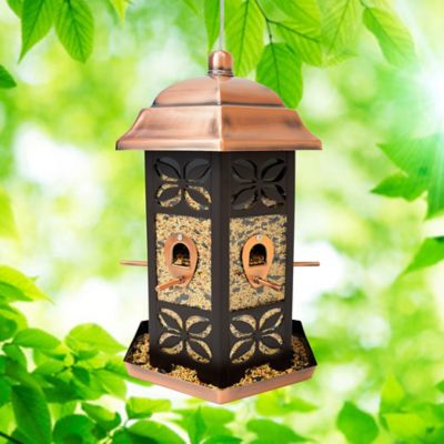 Image showing  Copper Hexagon Birdfeeder