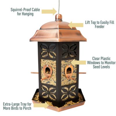 Image showing  Copper Hexagon Birdfeeder