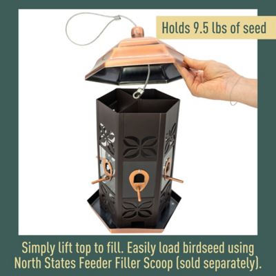 Image showing  Copper Hexagon Birdfeeder