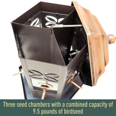 Image showing  Copper Hexagon Birdfeeder