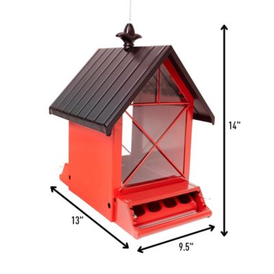 Image showing 6 th North States Red Barn Squirrel Resistant Birdfeeder