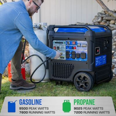 Image showing  9,500-Watt Dual-Fuel Portable Inverter Generator, CO Alert
