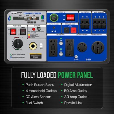 Image showing  9,500-Watt Dual-Fuel Portable Inverter Generator, CO Alert