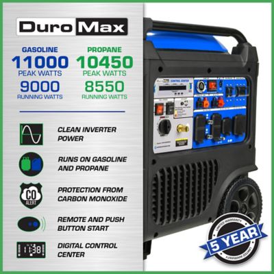 Image showing  11,000-Watt Dual-Fuel Portable Inverter Generator, CO Alert