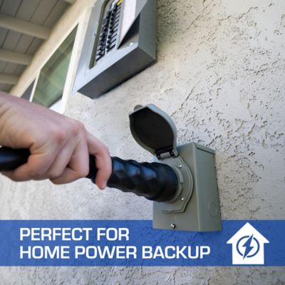 Image showing  50 ft. Outdoor/Indoor 50A 6 Ga. 14-50 CS6364 Heavy-Duty Generator Power Cord for Home Power Backup