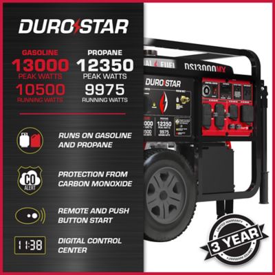 Image showing  13,000-Watt Dual-Fuel Portable Generator, CO Alert