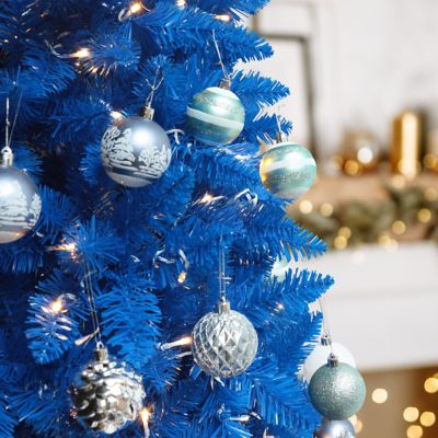 Image showing 9 th VeikousHoliday Pre-Lit LED Artificial Christmas Tree Pencil with Warm White Lights