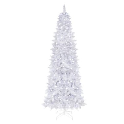 VeikousPencil Artificial Christmas Tree with Clear LED Lights, HP1001-15WH-5