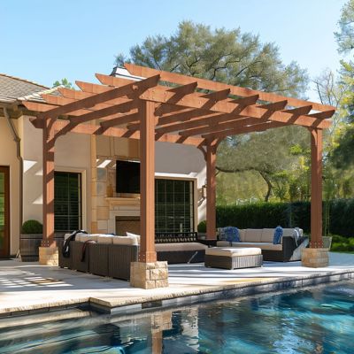 Image showing 9 th Veikous Outdoor Pergola Wood Gazebo Grape Trellis with Stable Structure
