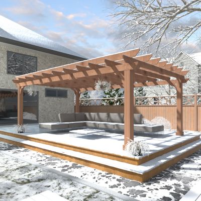 Image showing 9 th Veikous Outdoor Pergola Wood Gazebo Grape Trellis with Stable Structure