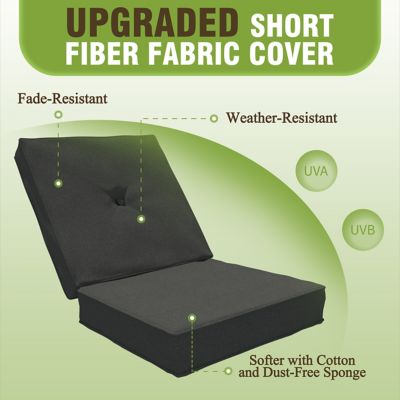 Image showing  3-Person Patio Swing With Converting and Adjustable Canopy and Thickened Cushions